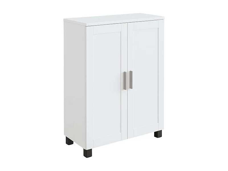 Zapatero Nápoles Moderno Bajo Blanco Mate 61x84x34 cm para estancias