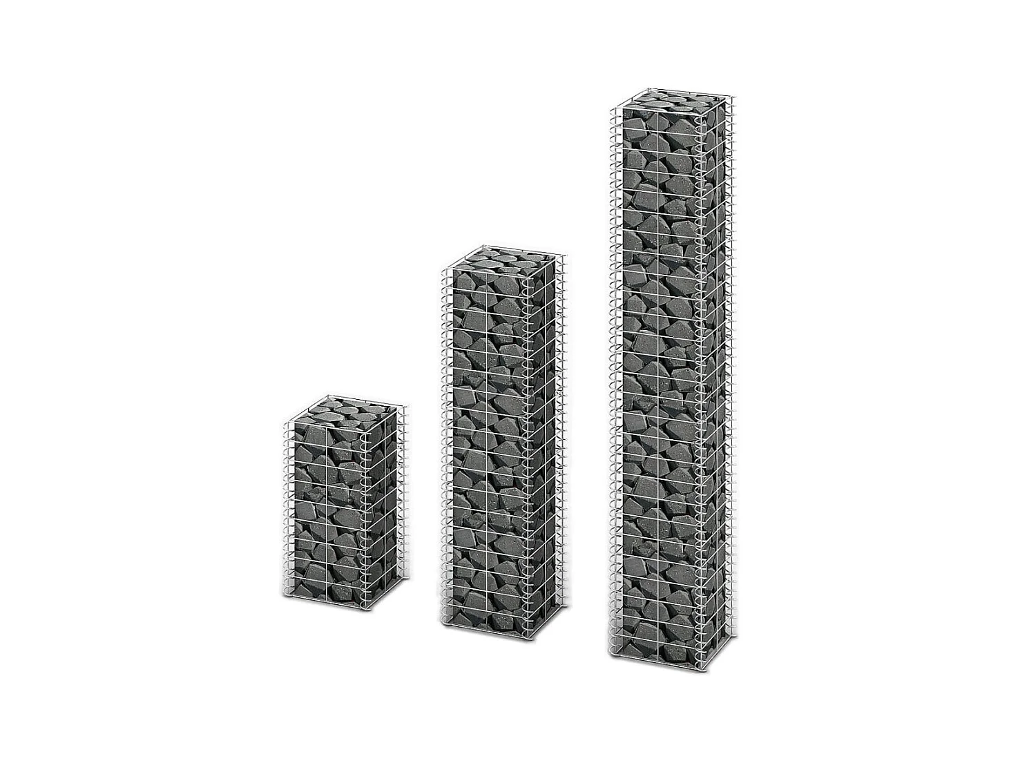 3 gabions en fil galvanisé de haute qualité