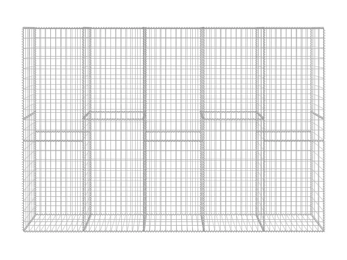 Mur en gabion-Panier de gabion avec couvercle Acier galvanisé 300x50x200 cm