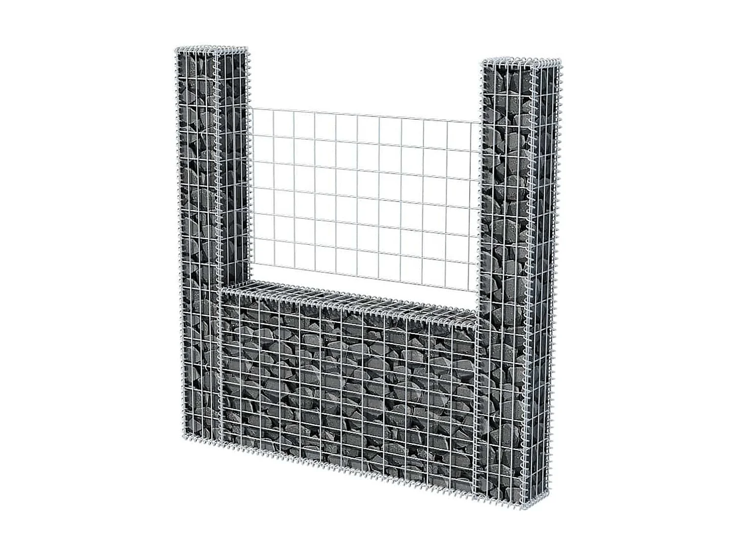 Panier de gabion-Mur en gabion en forme de U Acier galvanisé 160x20x150 cm