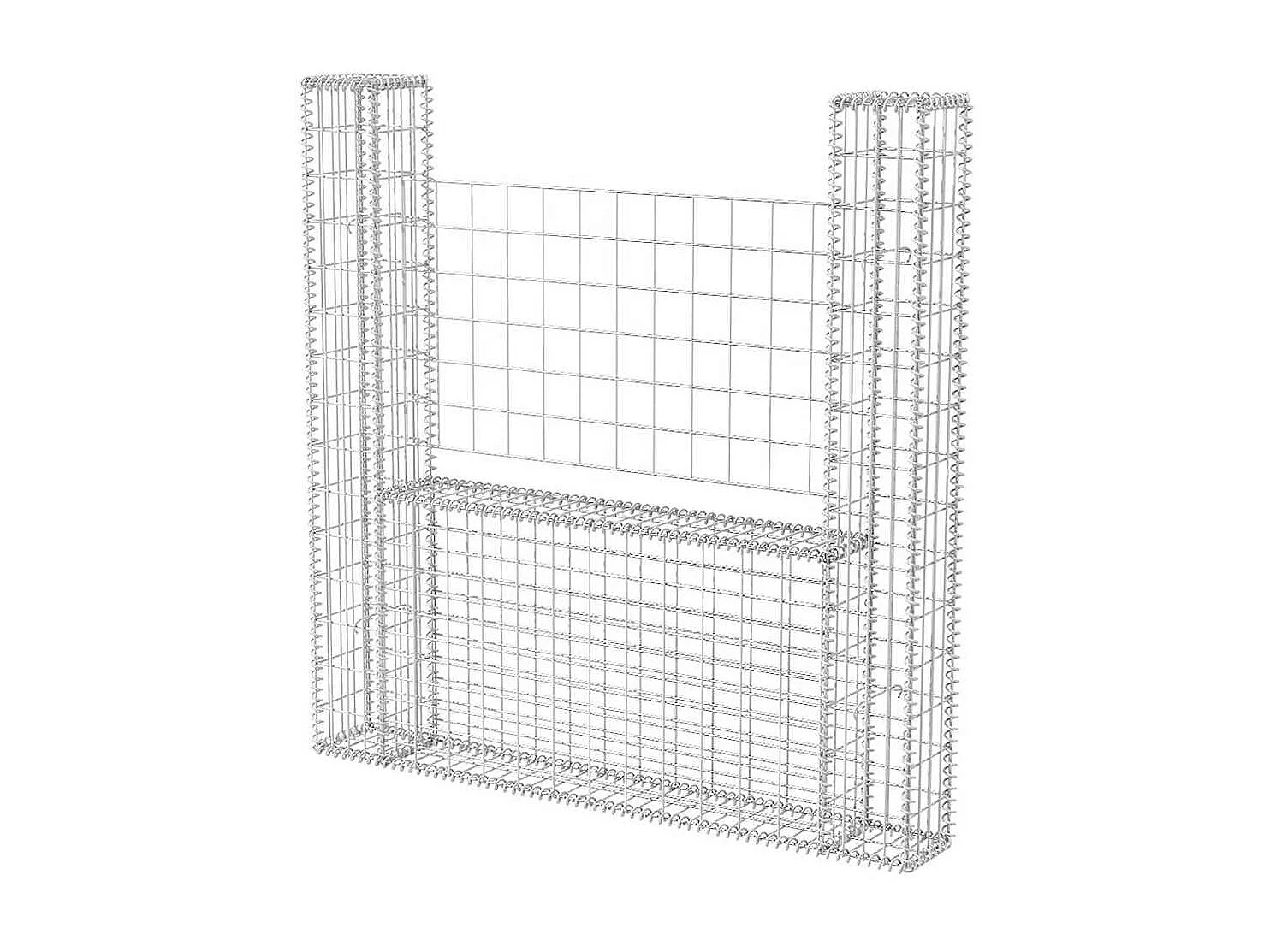 Panier de gabion-Mur en gabion en forme de U Acier galvanisé 160x20x150 cm