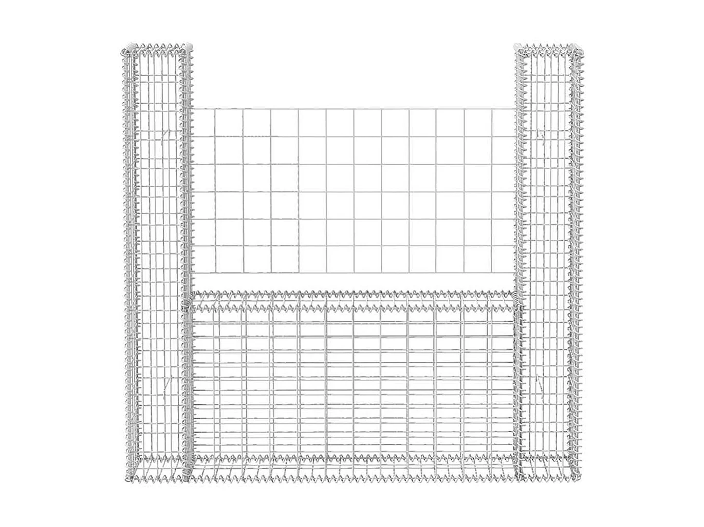 Panier de gabion-Mur en gabion en forme de U Acier galvanisé 160x20x150 cm