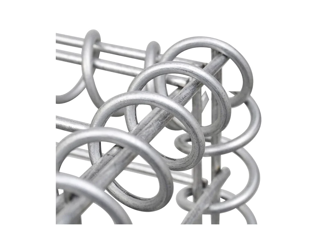 Paniers de gabion 3 pcs Acier galvanisé 25x25x197 cm