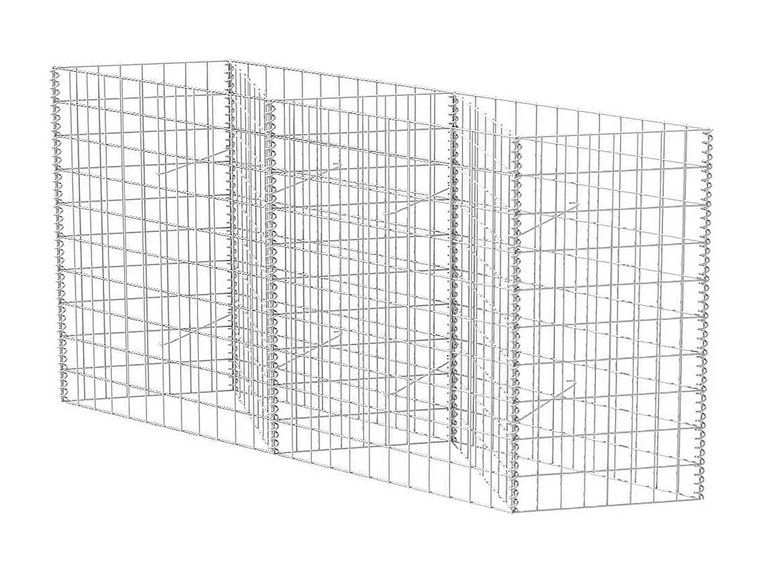 Mur en gabion-Panier de gabion Acier galvanisé 120x30x100 cm