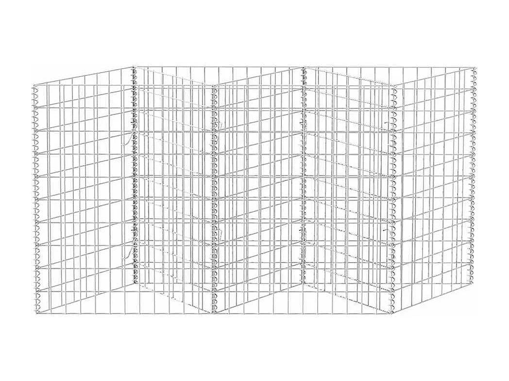 Mur en gabion-Panier de gabion Acier galvanisé 120x30x100 cm