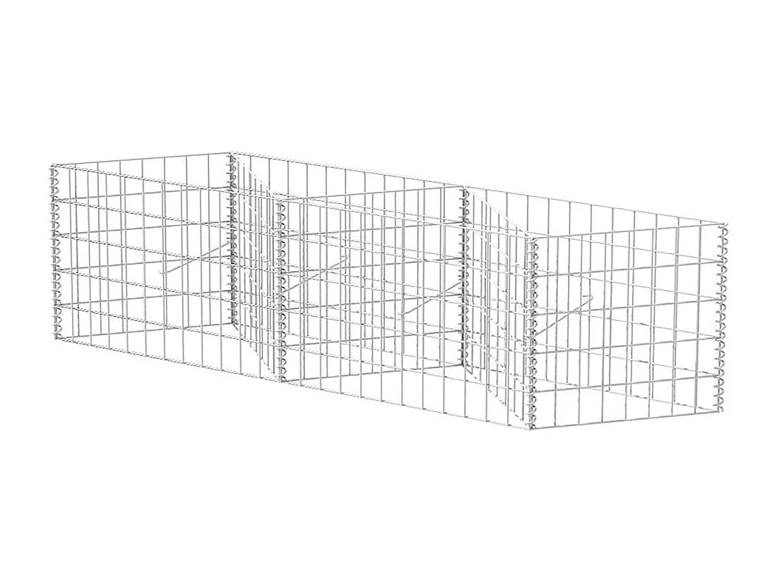 Mur en gabion-Panier de gabion Acier galvanisé 120x30x50 cm