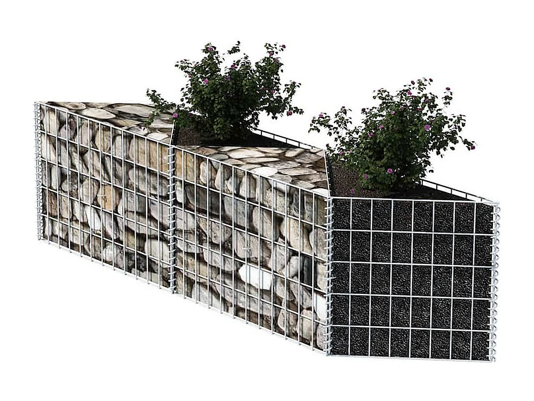 Mur en gabion-Panier de gabion Acier galvanisé 120x30x50 cm