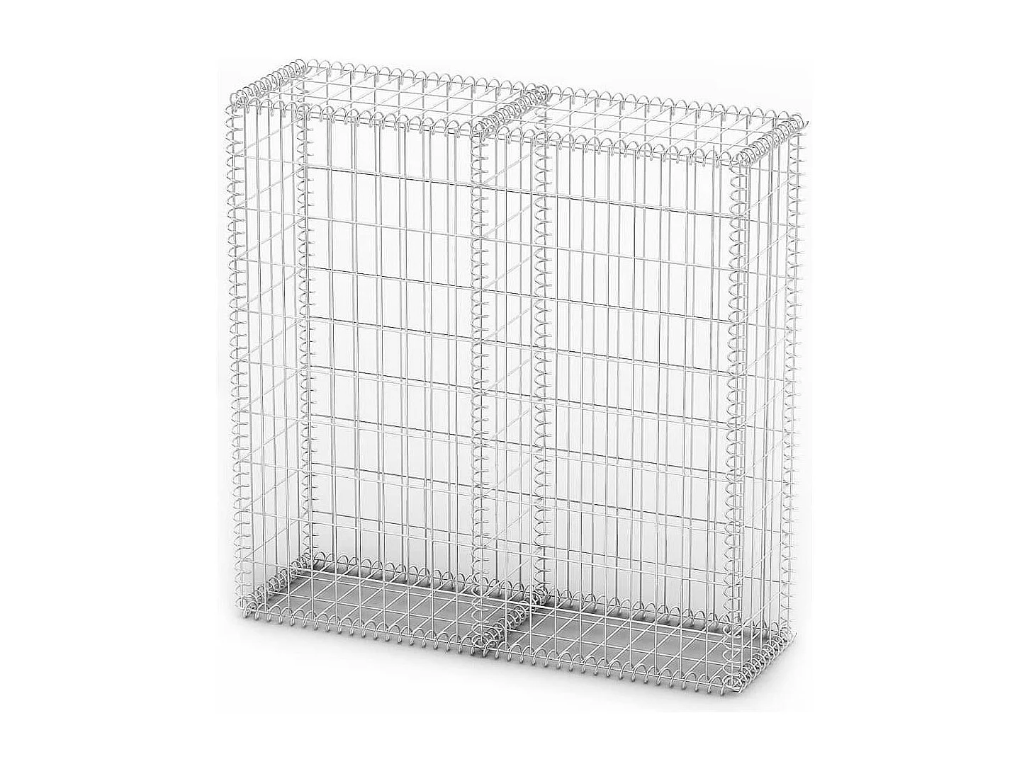 Panier de gabion-Mur en gabion avec couvercle Fil galvanisé 100x100x30 cm