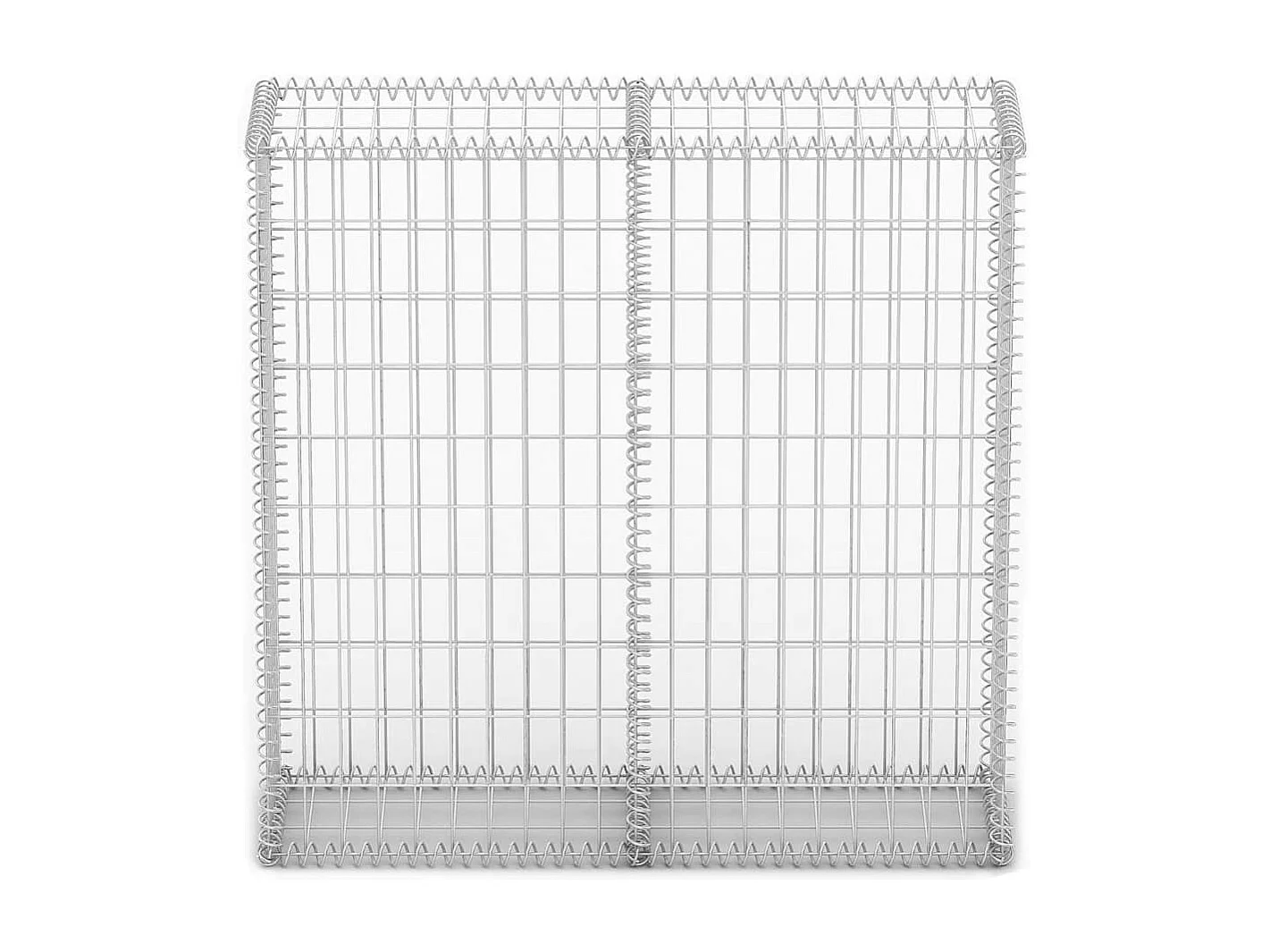 Panier de gabion-Mur en gabion avec couvercle Fil galvanisé 100x100x30 cm