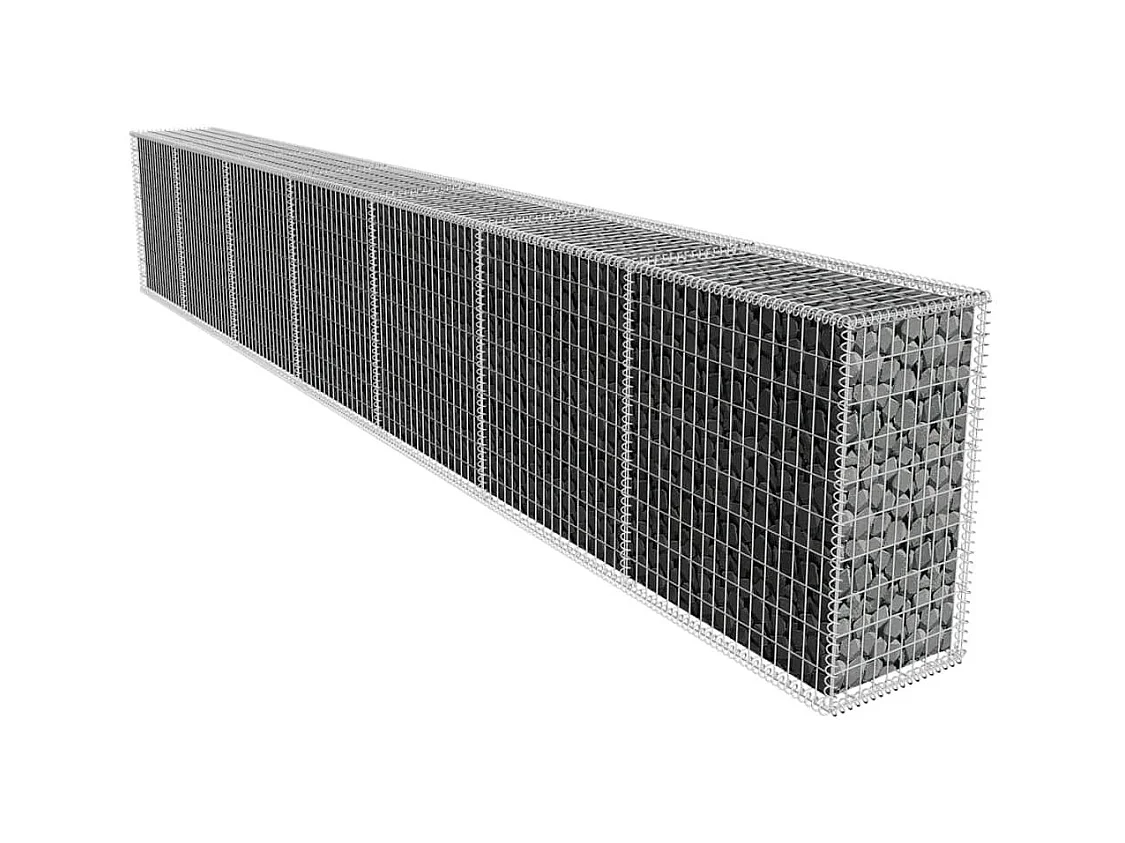 Mur en gabion-Panier de gabion avec couvercle Acier galvanisé 600x50x100 cm