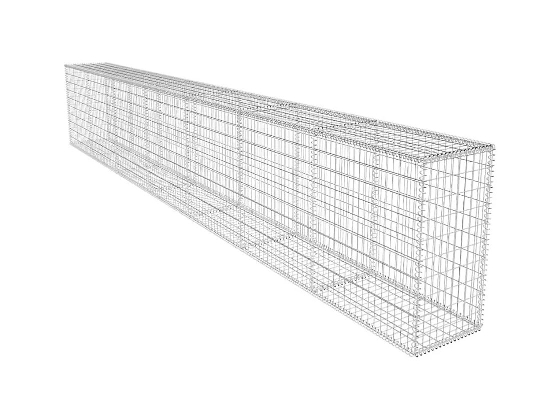 Mur en gabion-Panier de gabion avec couvercle Acier galvanisé 600x50x100 cm