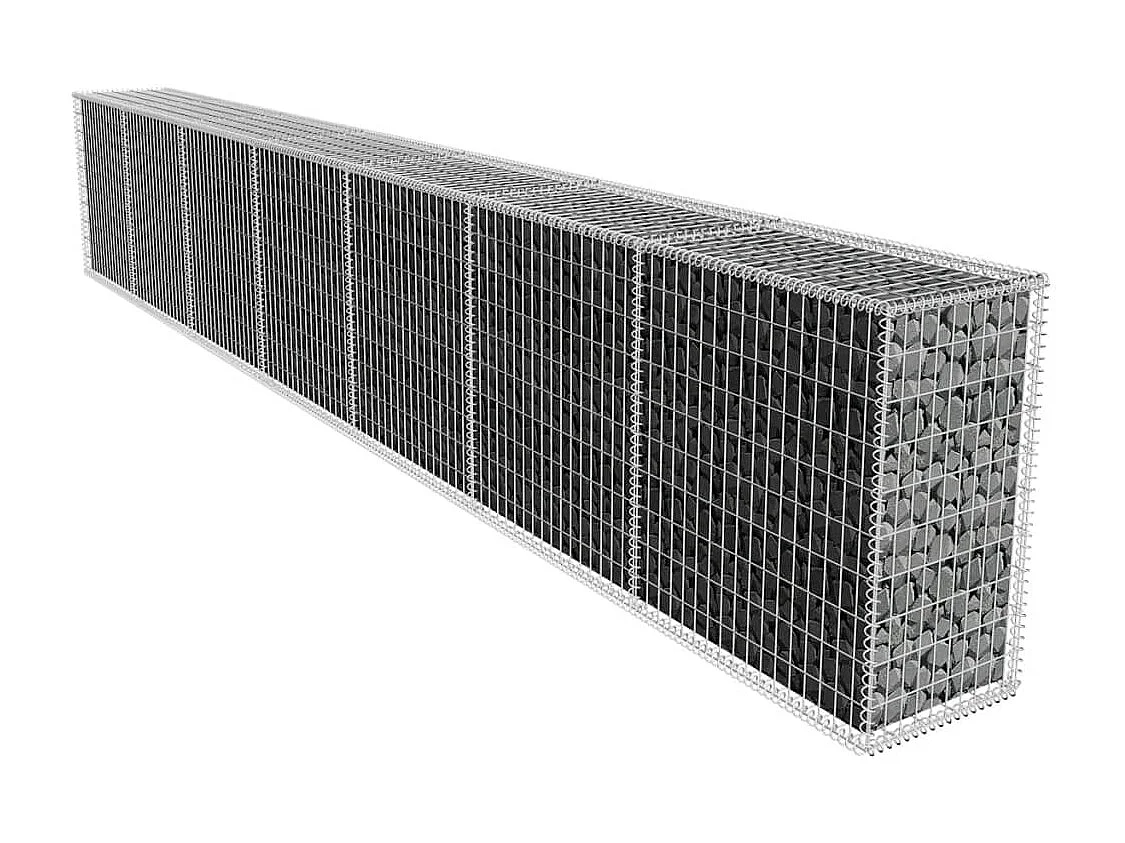 Mur en gabion-Panier de gabion avec couvercle Acier galvanisé 600x50x100 cm