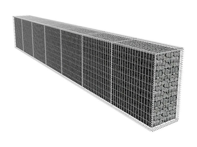 Mur en gabion-Panier de gabion avec couvercle Acier galvanisé 600x50x100 cm