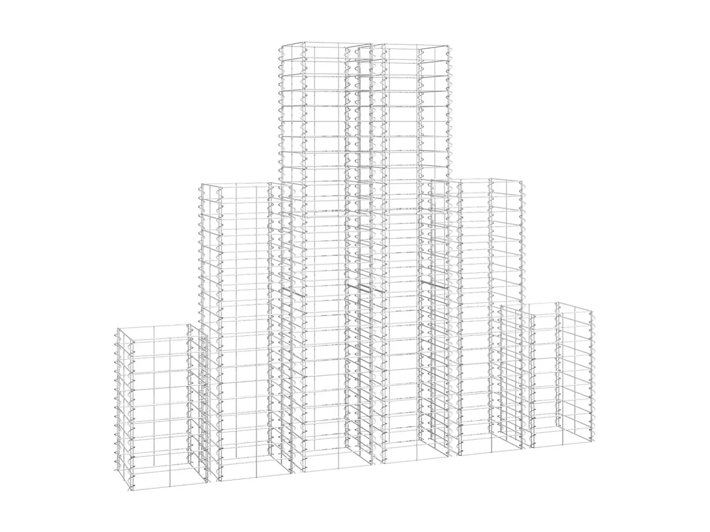 6 gabions en fil galvanisé de haute qualité