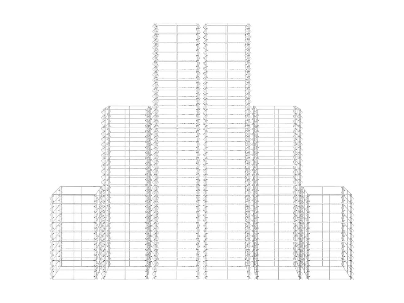 6 gabions en fil galvanisé de haute qualité