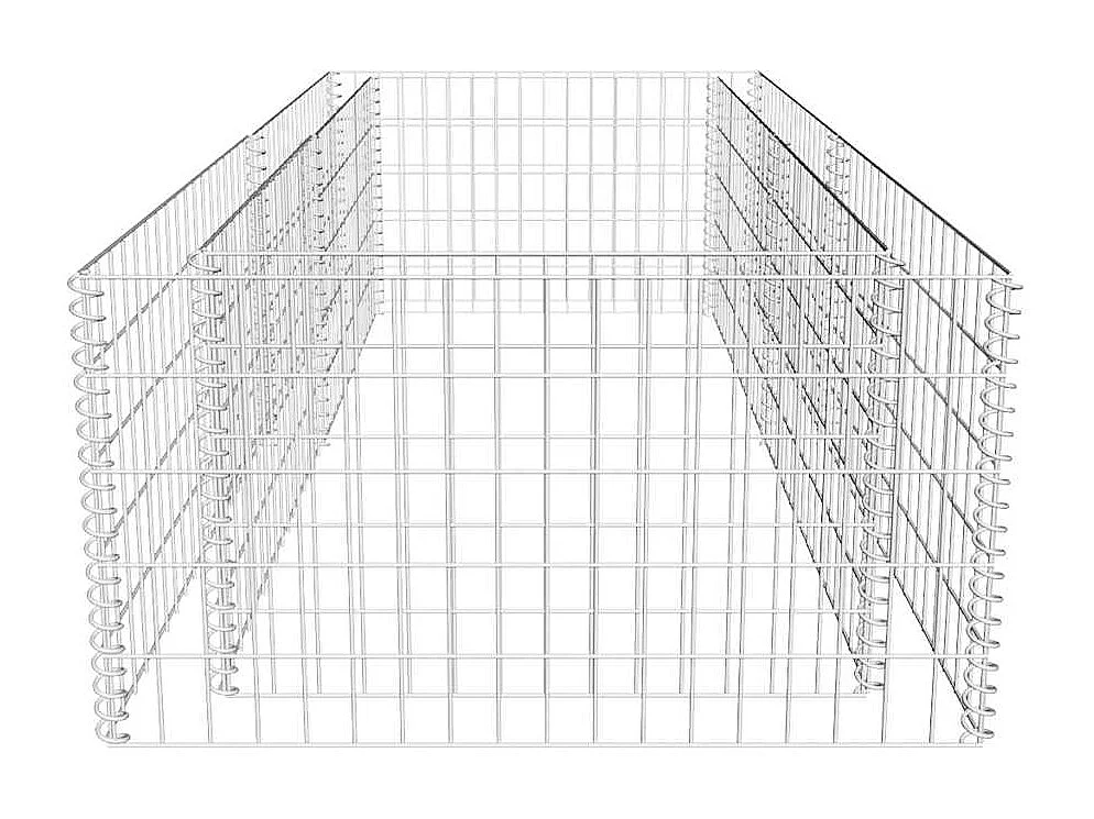 Jardinière-Bac à fleurs-Pot de fleurs à gabion Acier galvanisé 180x90x50 cm