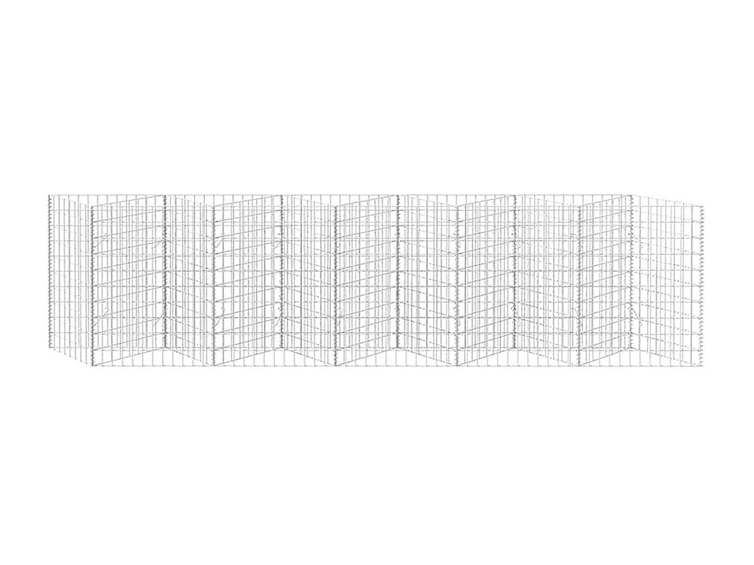Panier de gabion-Mur en gabion Acier galvanisé 300x30x100 cm