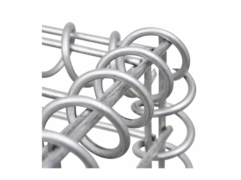 Panier de gabion-Mur en gabion en forme de U Acier galvanisé 570x20x100 cm