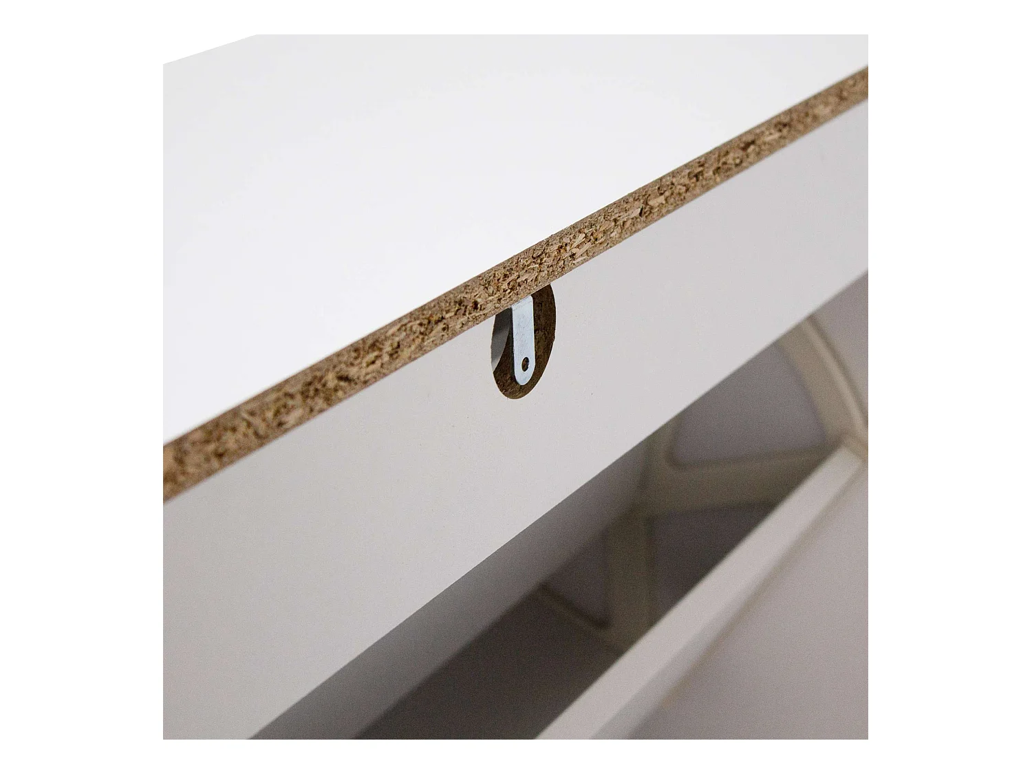 Meuble à chaussures Anzio blanc avec 3 portes pliantes, mélaminé, 129x80x24 cm