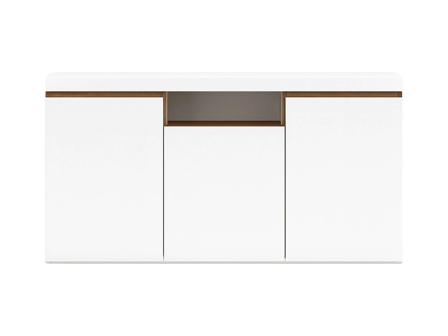 Aparador Elis Salón Blanco Mate y Roble Naturale 81x140x40 cm