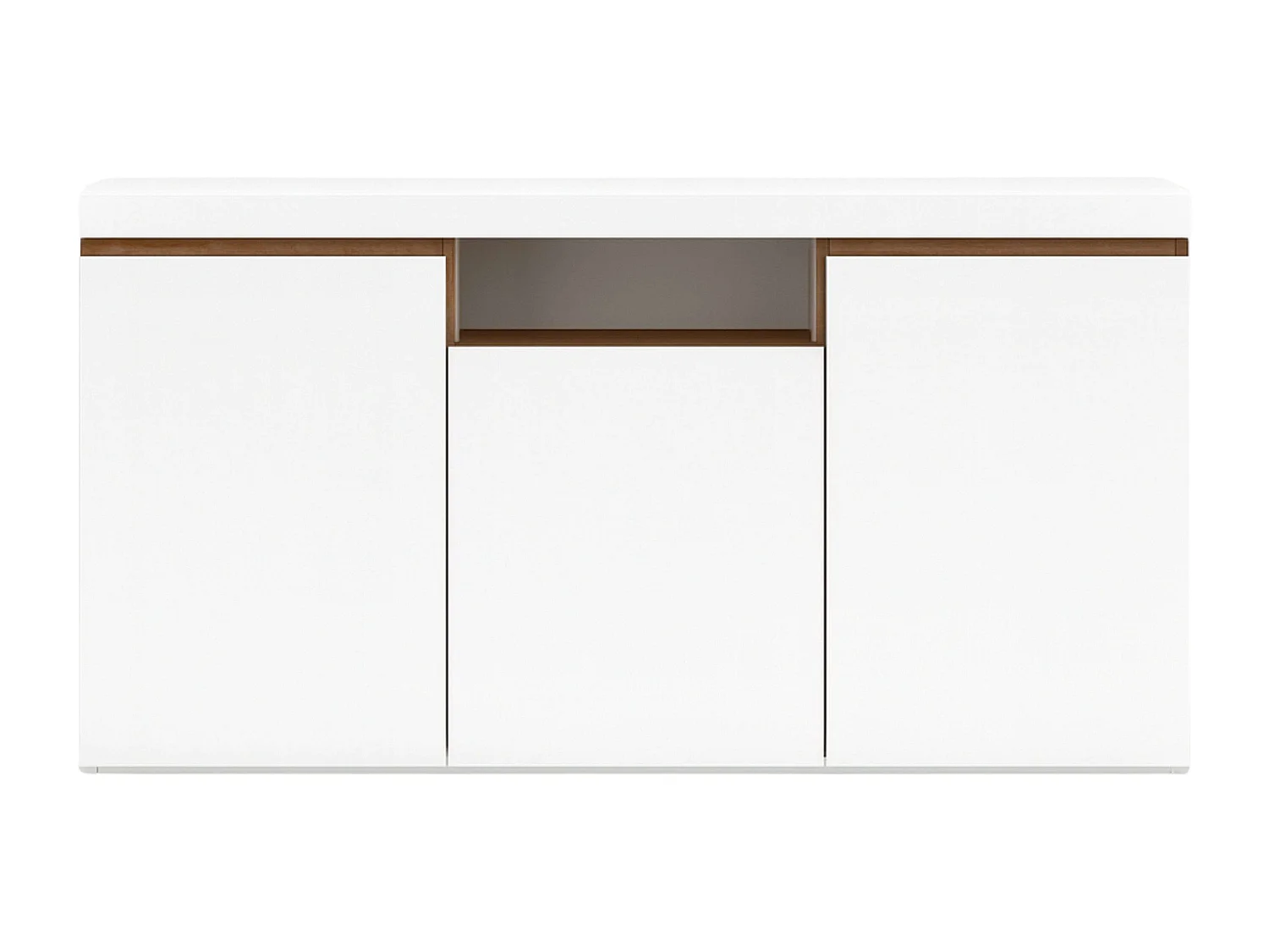 Aparador Elis Salón Blanco Mate y Roble Naturale 81x140x40 cm