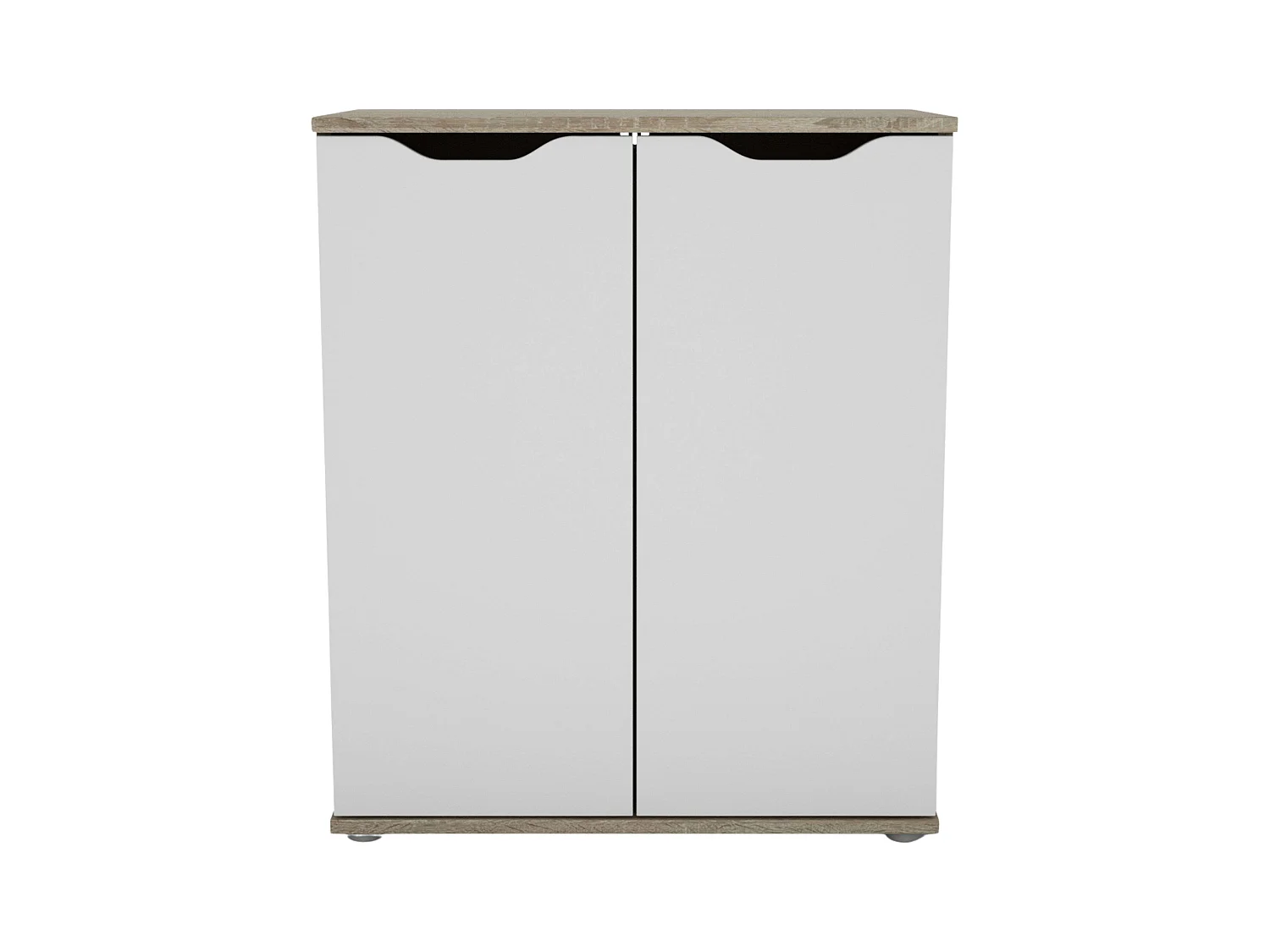 Buffet Parc 2 portes, chêne Sonoma/blanc mat, 66,6 x 78,7 x 38 cm