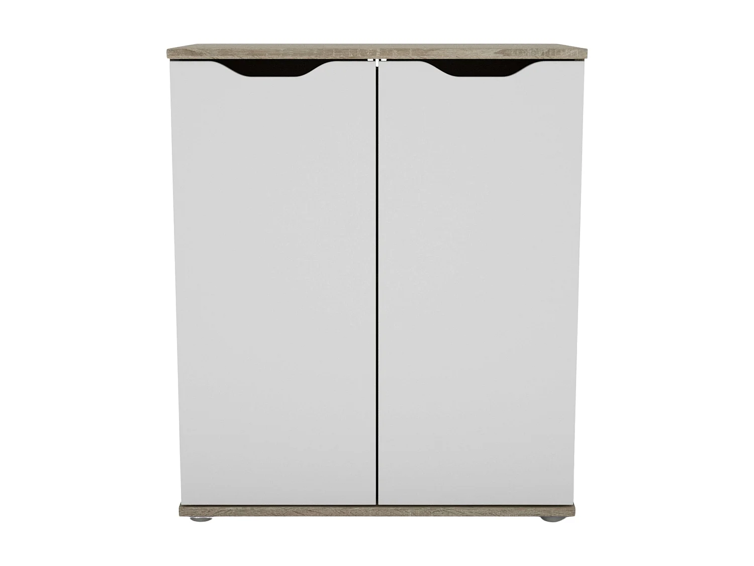 Buffet Parc 2 portes, chêne Sonoma/blanc mat, 66,6 x 78,7 x 38 cm