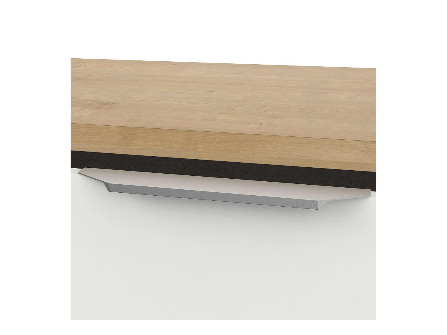 Buffet de salon Access 4P en chêne Hamilton blanc mat 161 cm