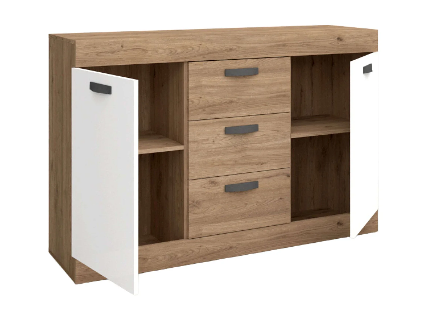 Aparador Argos Blanco Naturale 2 Puertas 3 Cajones 140x91x40cm