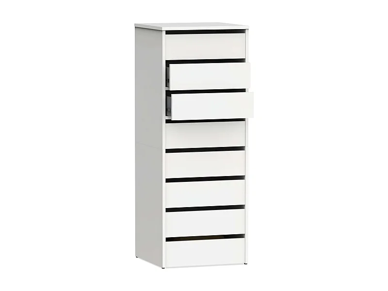 Pacote de 2 gavetas internas para guarda-roupa branco brilhante 46x64x45 cm