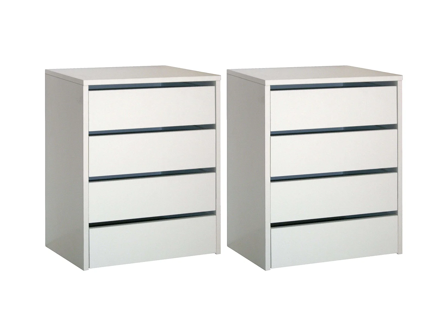 Pack 2 Cajoneras Interior Armarios Blanco Brillo 46x64x45 cm