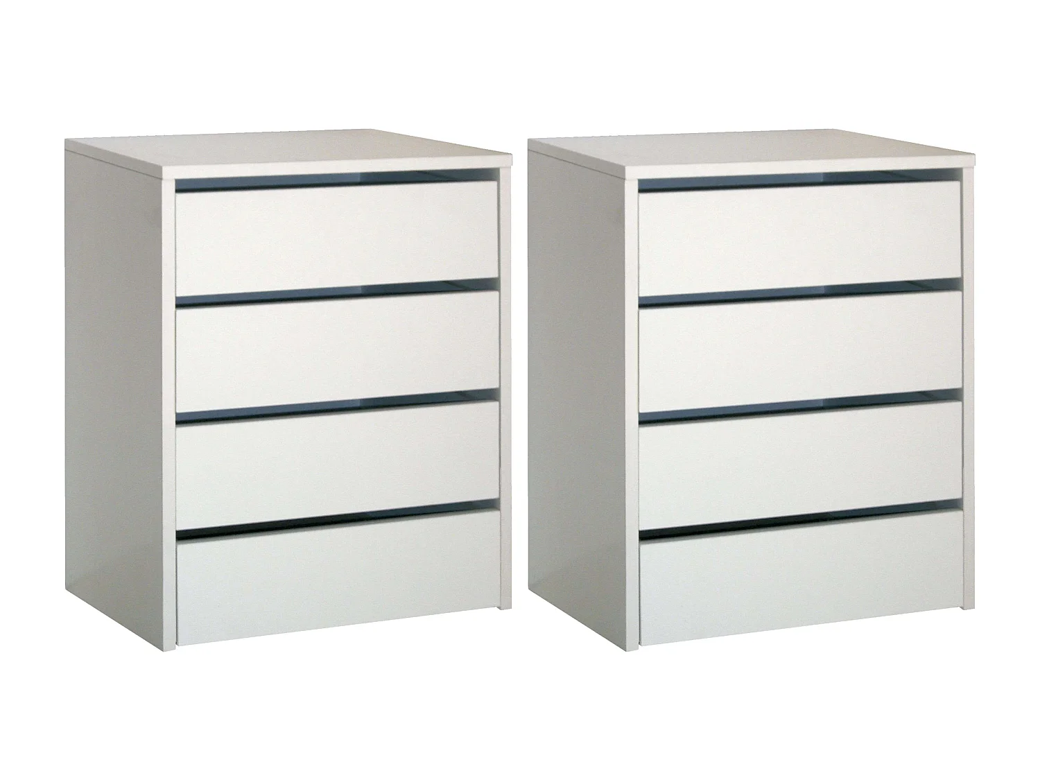 Pack 2 Cajoneras Interior Armarios Blanco Brillo 46x64x45 cm