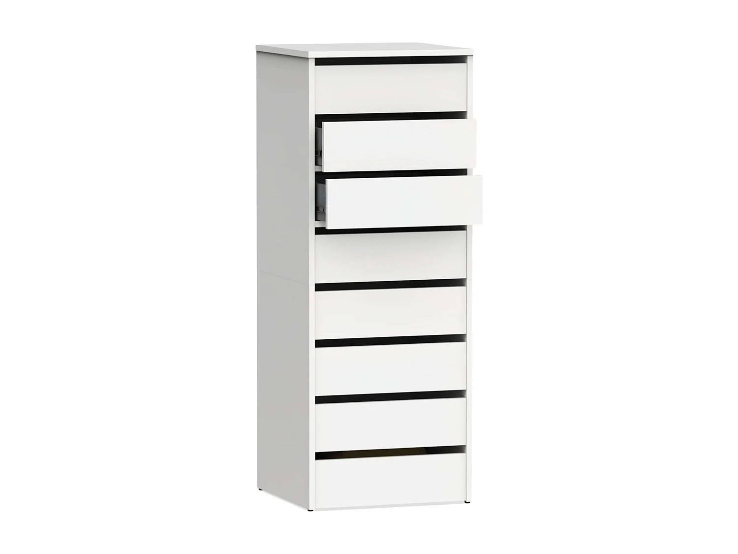 Pack 2 Cajoneras Interior Armarios Blanco Brillo 46x64x45 cm