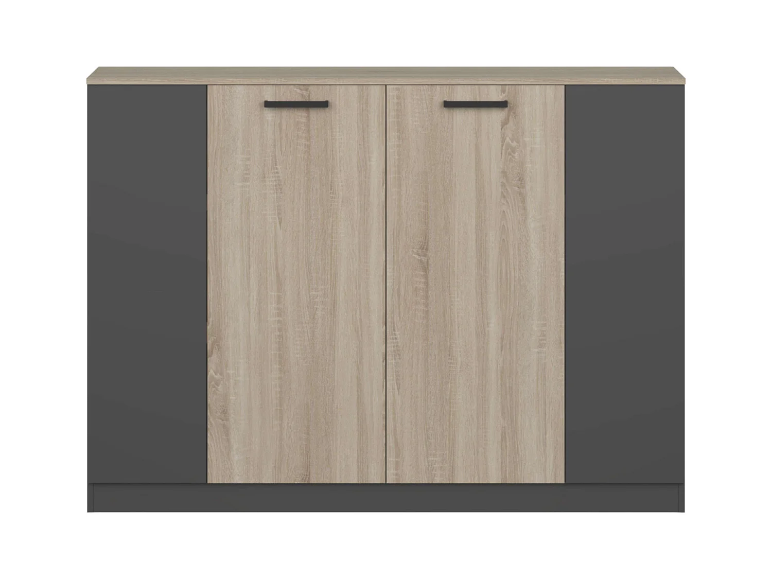 Buffet de bureau de style industriel Wirtz Chêne Sonoma Anthracite 160 cm