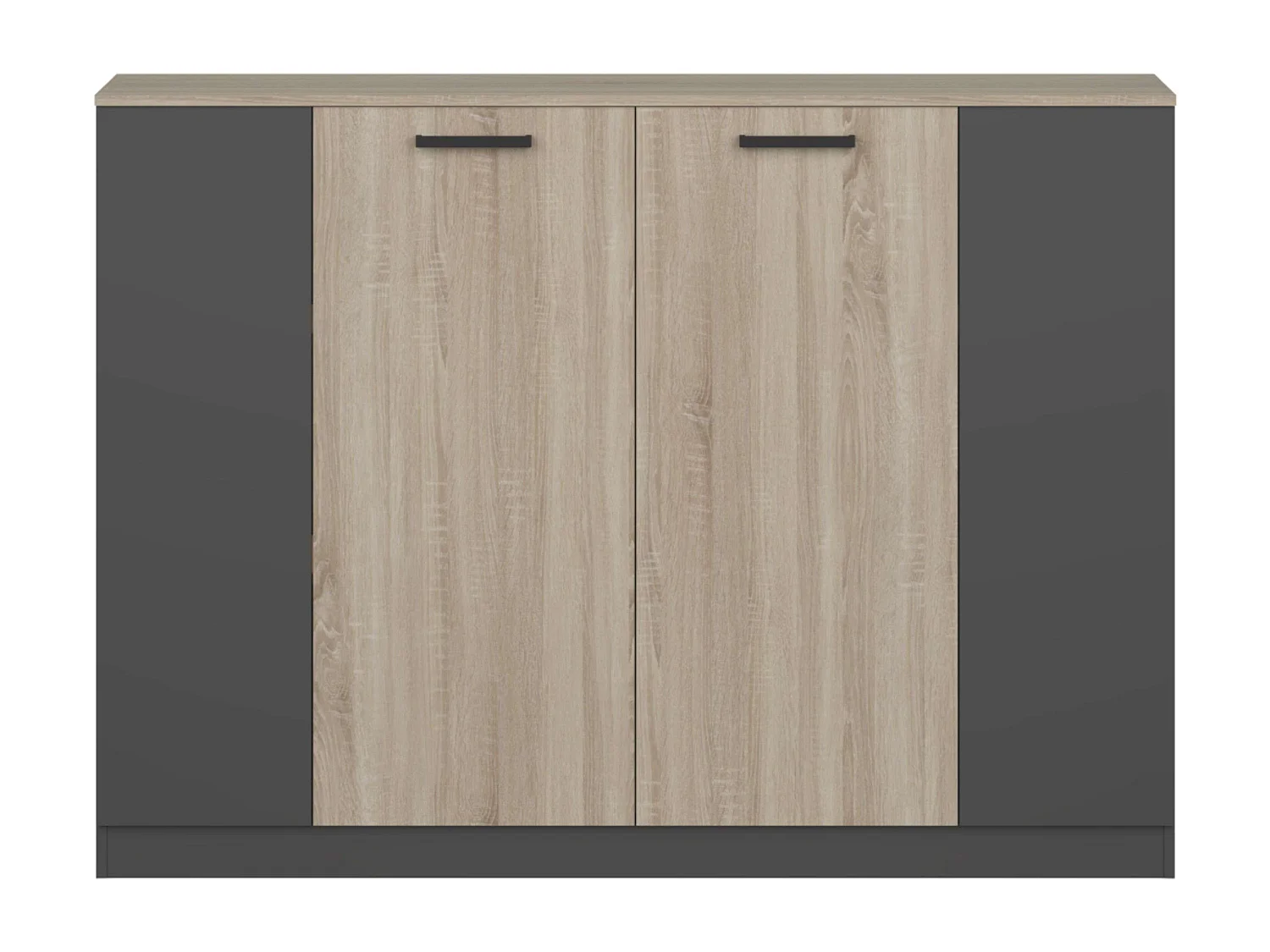 Buffet de bureau de style industriel Wirtz Chêne Sonoma Anthracite 160 cm