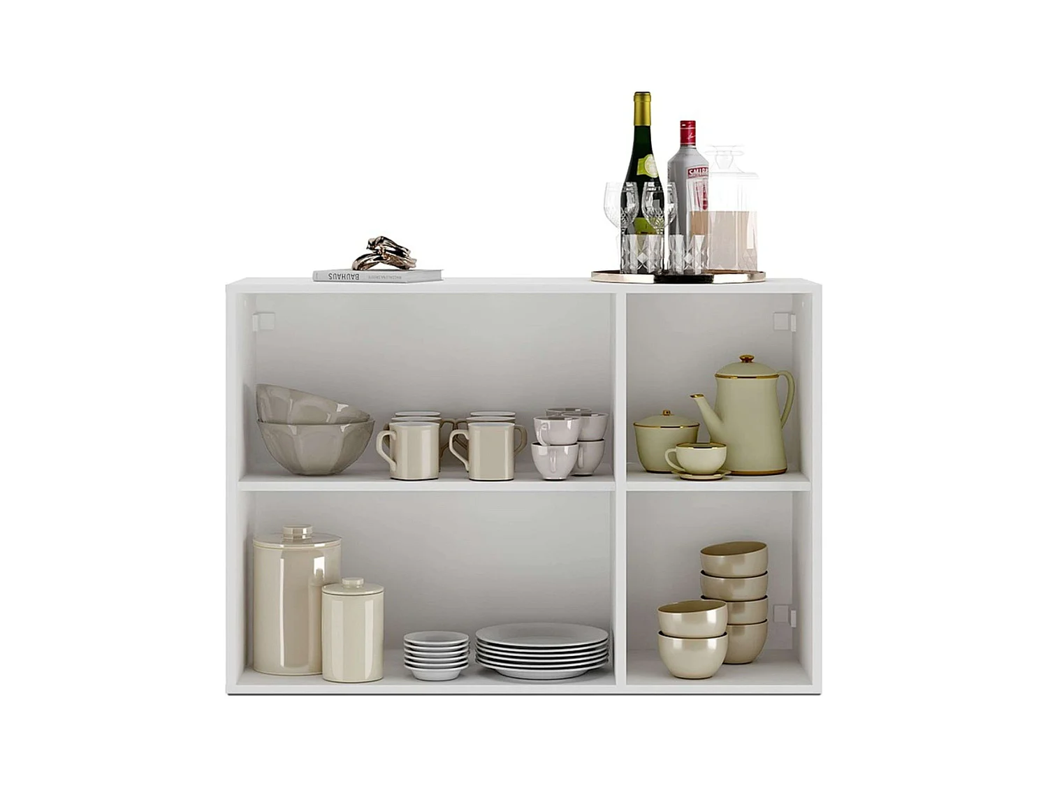 Aparador Voltik para Salón blanco melamina, medidas 90x69.5x32 cm