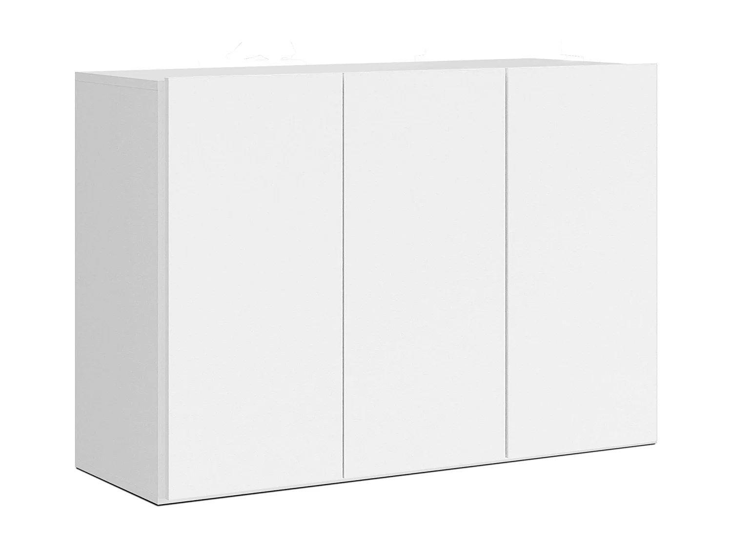 Aparador Voltik para sala de estar, melamina branca, dimensões 90x69,5x32 cm