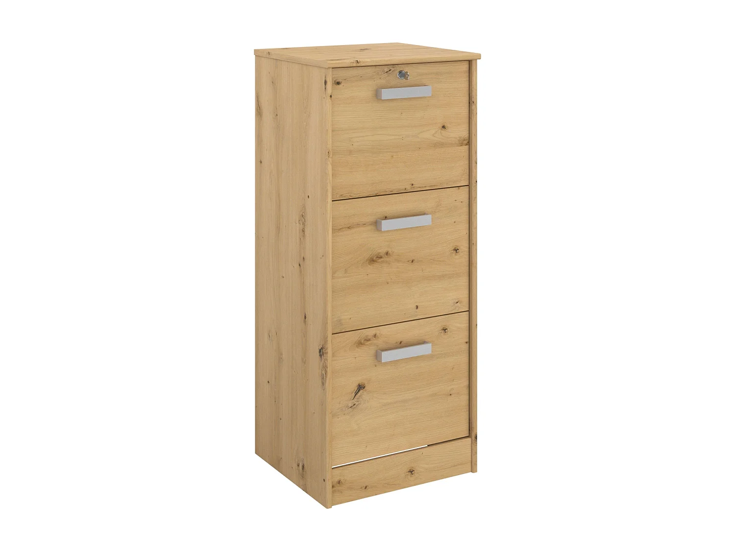 Cajonera Venture Oficina 3C Estilo Industrial Roble 44x106x40 cm