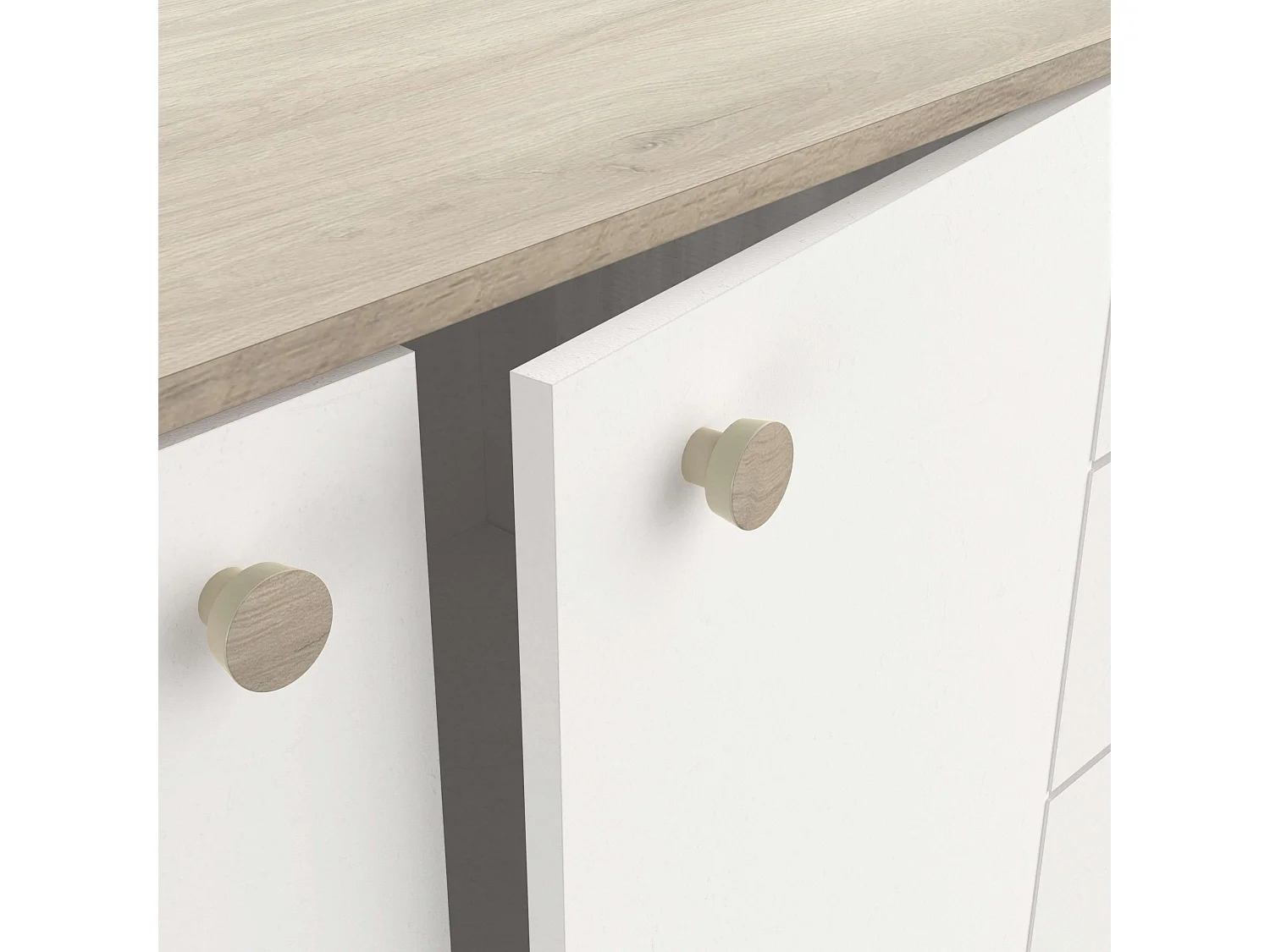 Aparador Izzy Carvalho Kronberg Branco Fosco 82x120x42 cm Sala de Estar Sala de Jantar