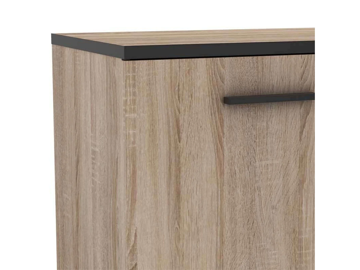 Aparador de jantar Wayne Oak e preto 161x44x73 cm