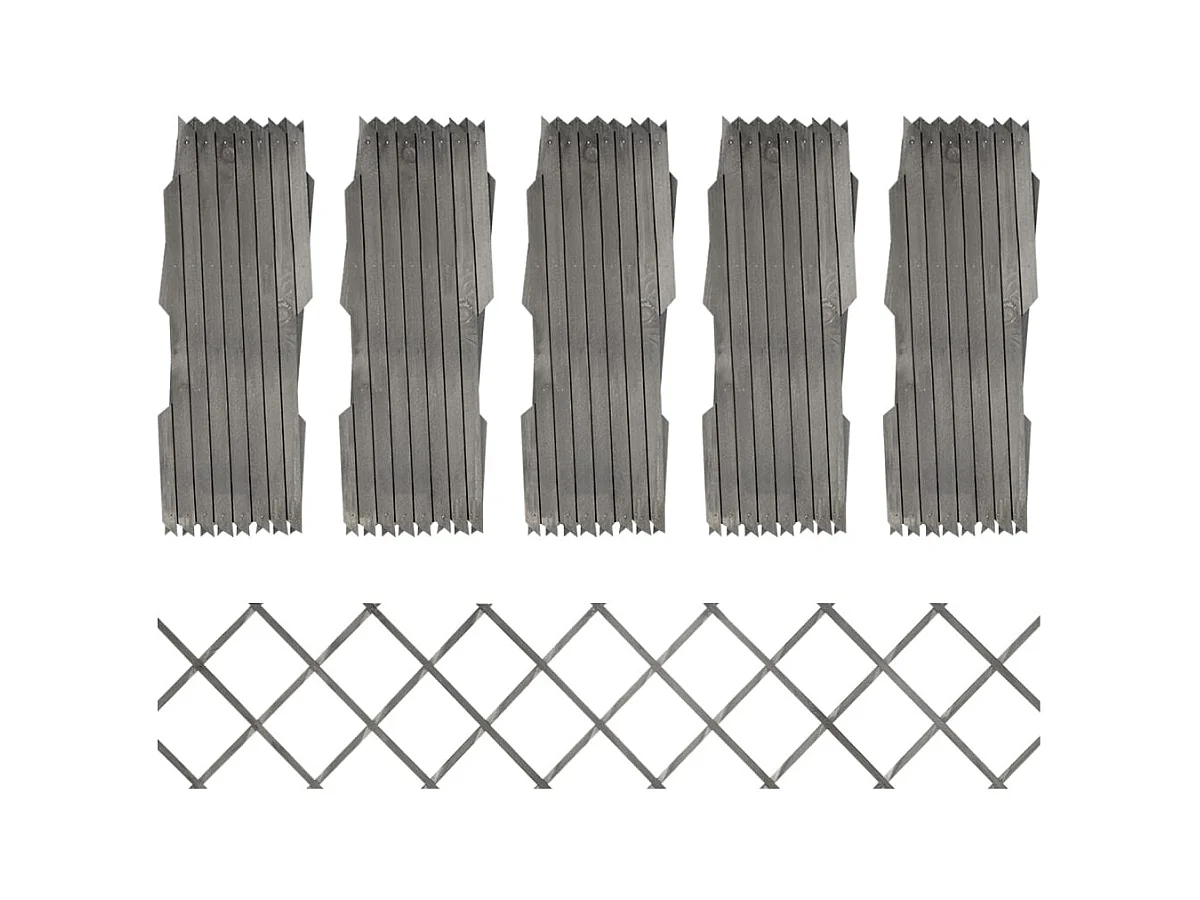 Treillis jardin-Clôture à treillis Gris Bois de sapin massif 180x30 cm