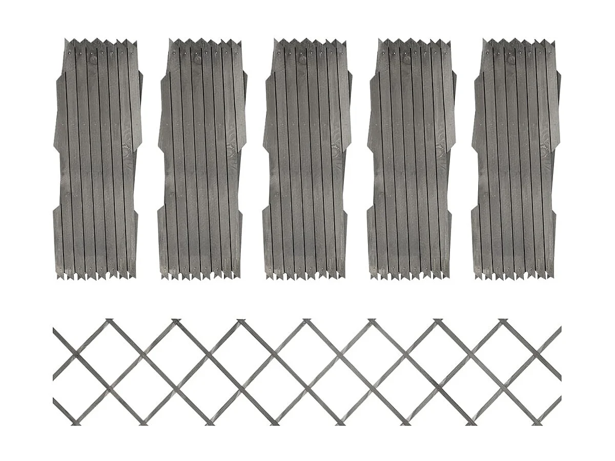 Treillis jardin-Clôture à treillis Gris Bois de sapin massif 180x30 cm