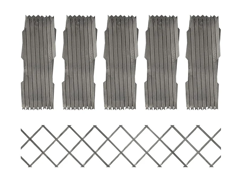 Treillis jardin-Clôture à treillis Gris Bois de sapin massif 180x30 cm