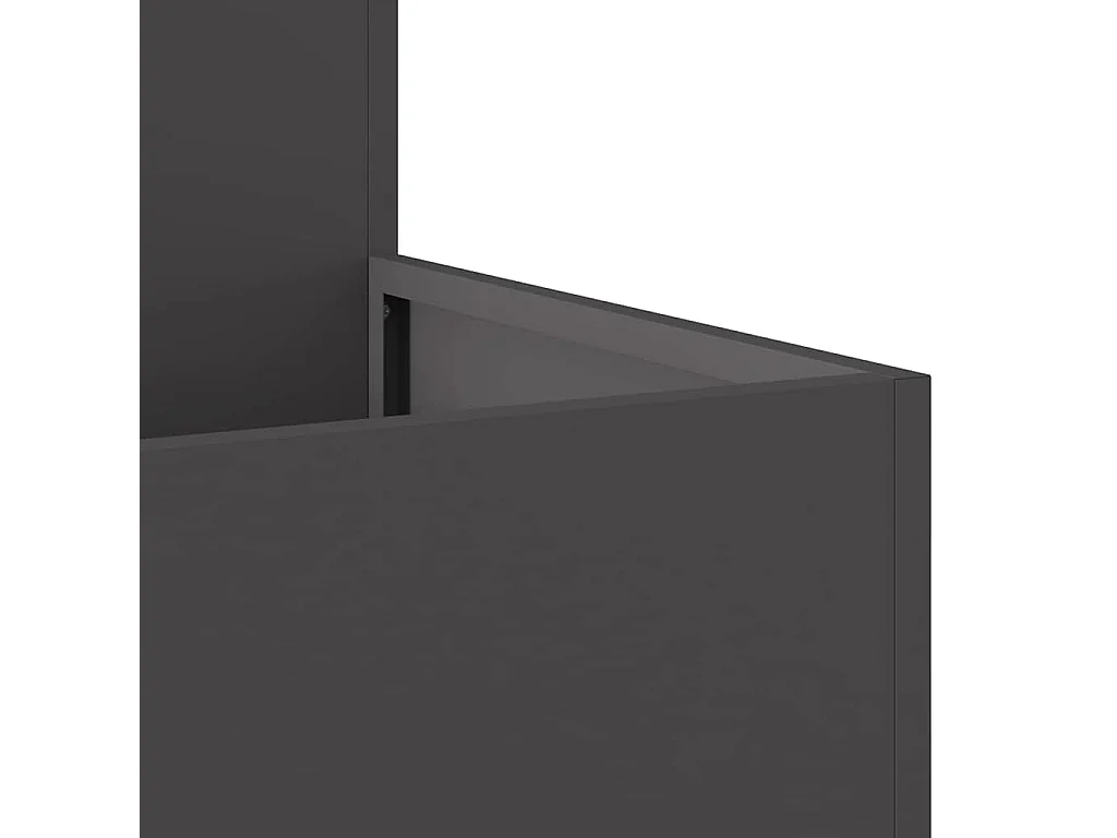 Maceta para Jardín | Jardinera | Macetero Negro 100 x 100 x 48 cm Acero