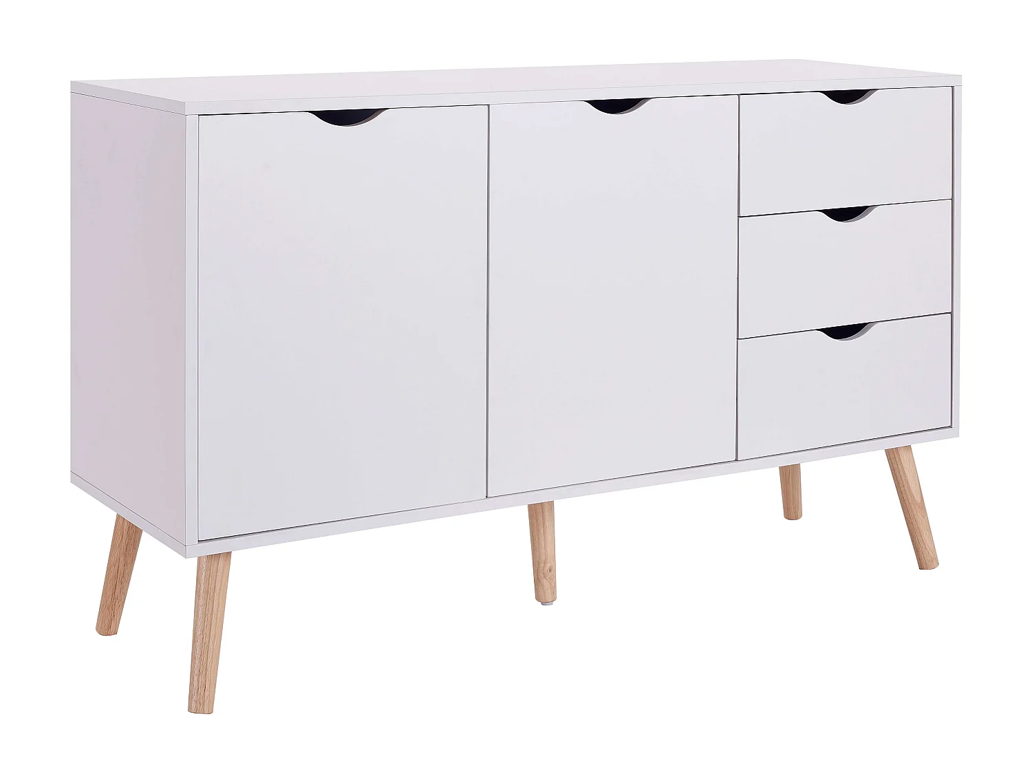 Aparador Salón Fiano blanco estilo nórdico 120x75x39 cm