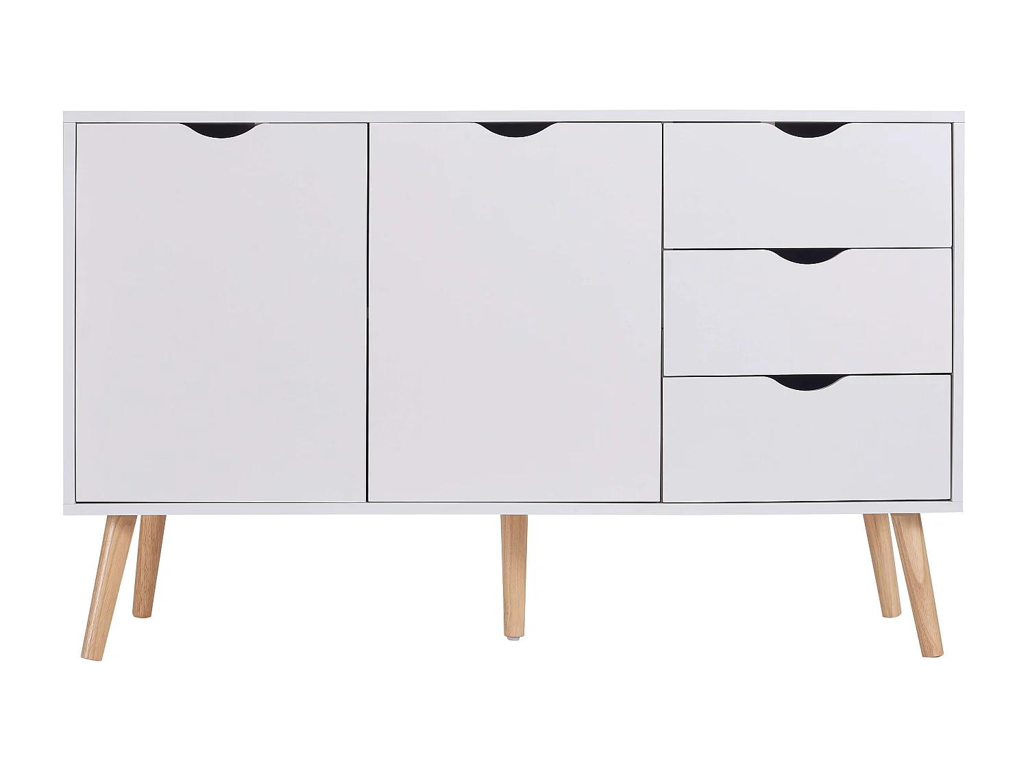 Aparador Salón Fiano blanco estilo nórdico 120x75x39 cm