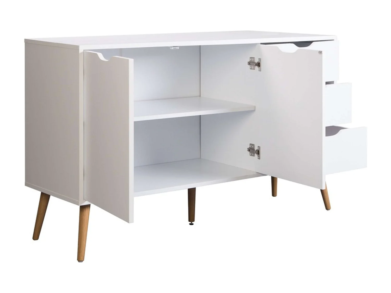 Aparador Salón Fiano blanco estilo nórdico 120x75x39 cm