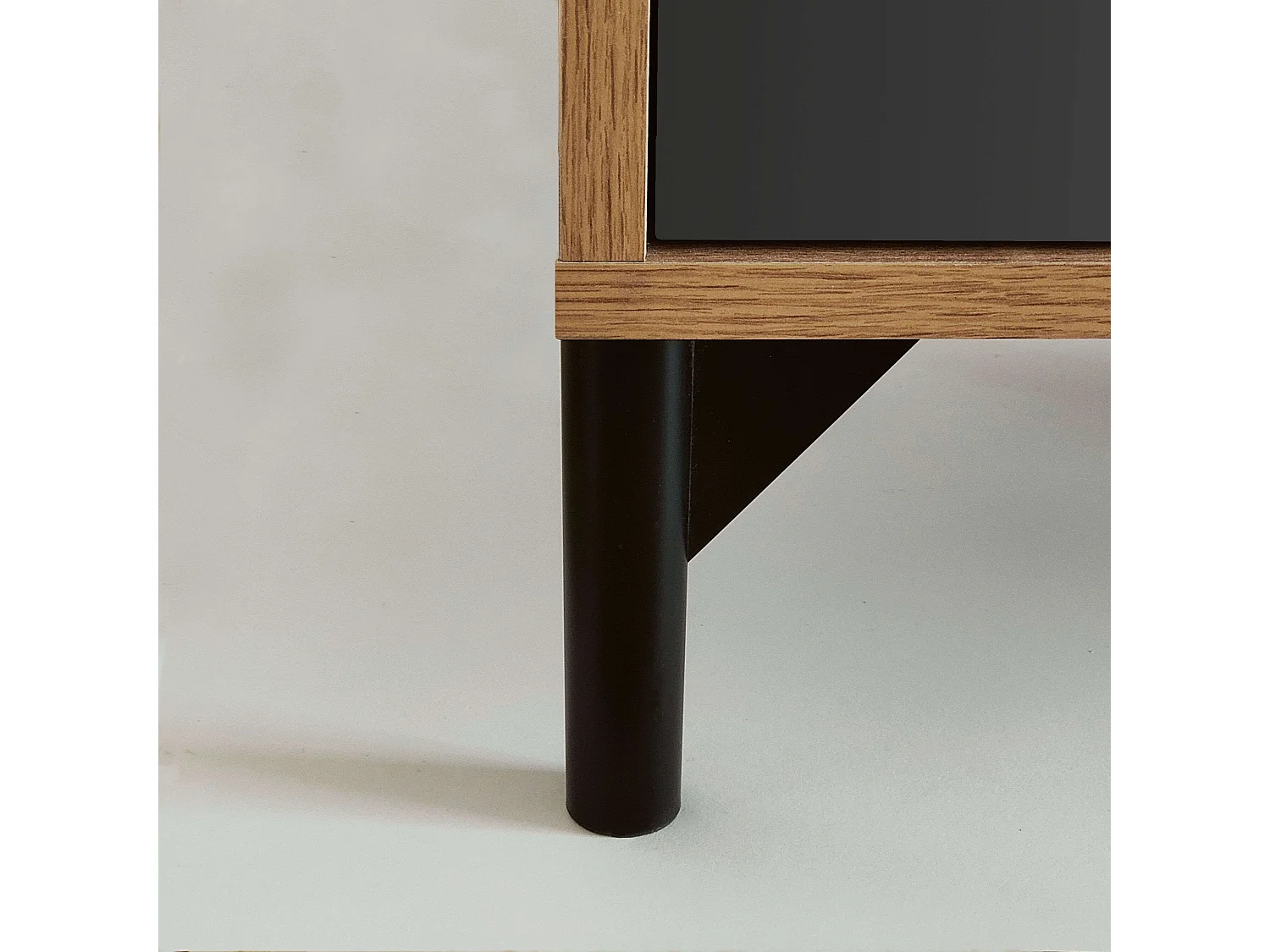 Aparador Salón Comedor Anori Patas Roble Gold Gris 112 cm