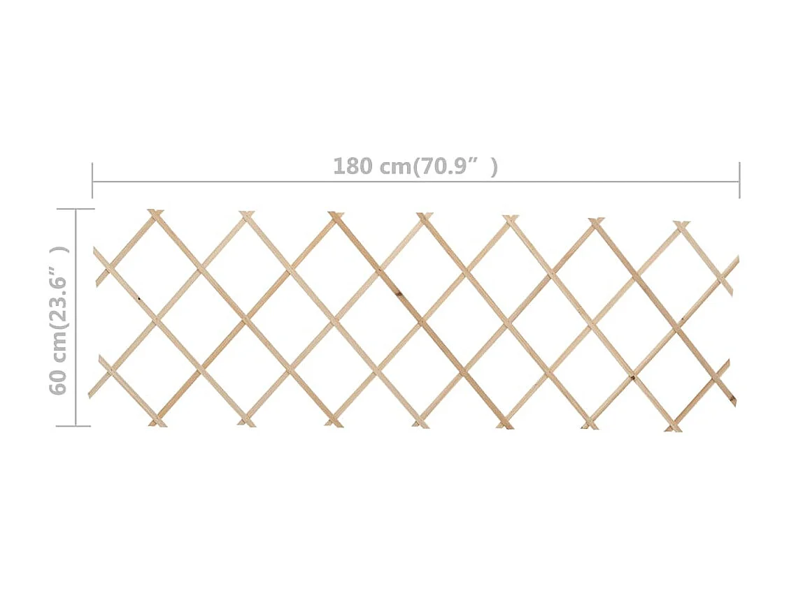 Treillis jardin-Clôture à treillis Bois de sapin 180x60 cm