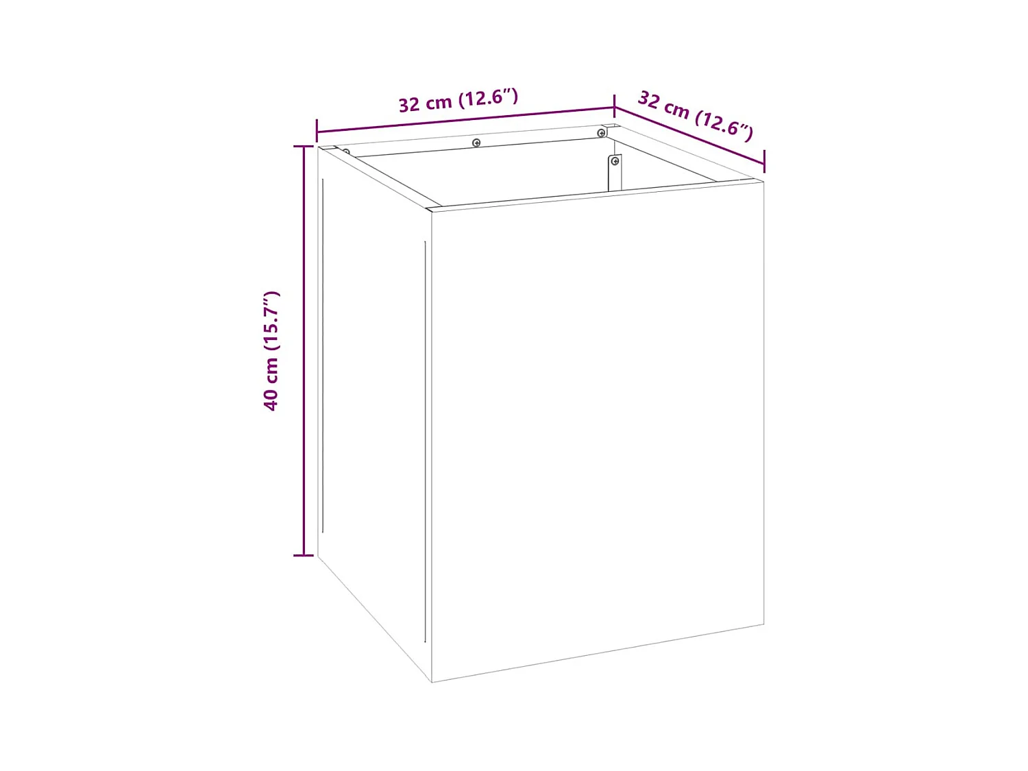 Maceta para Jardín | Jardinera | Macetero Antracita Acero laminado en frío